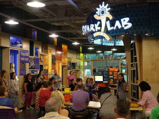 Teachers in Sparklab.
