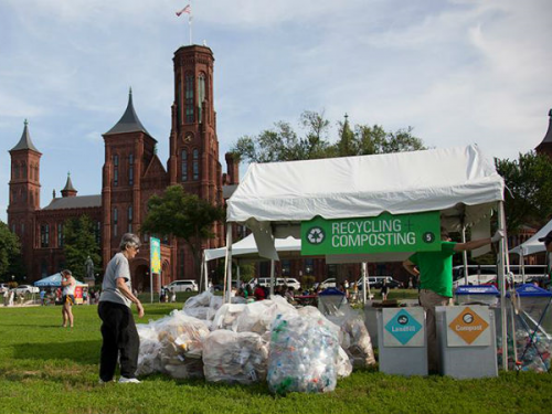 Recycling and composting station at the Folklife Festival Recycling and composting station at the Folklife Festival